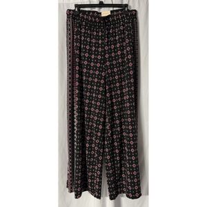 NWT Lane Bryant Matte Jersey Womens Floral Wide Leg Casual Pants PLus Size 14-16
